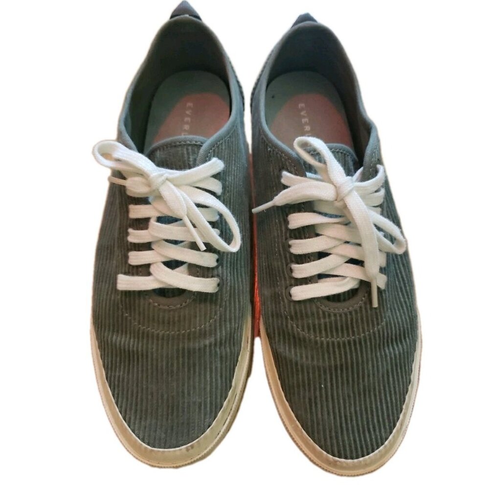 Everlane Unisex The Forever Sneaker Corduroy Sage Green M/8 F/10